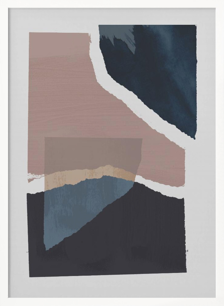 Poster - Pieces 13 white wood poster frame