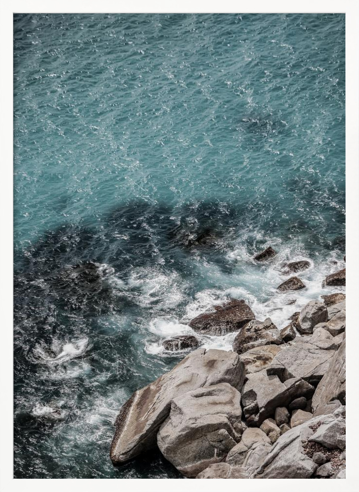Affiche - Aqua Shores cadre de poster en bois blanc
