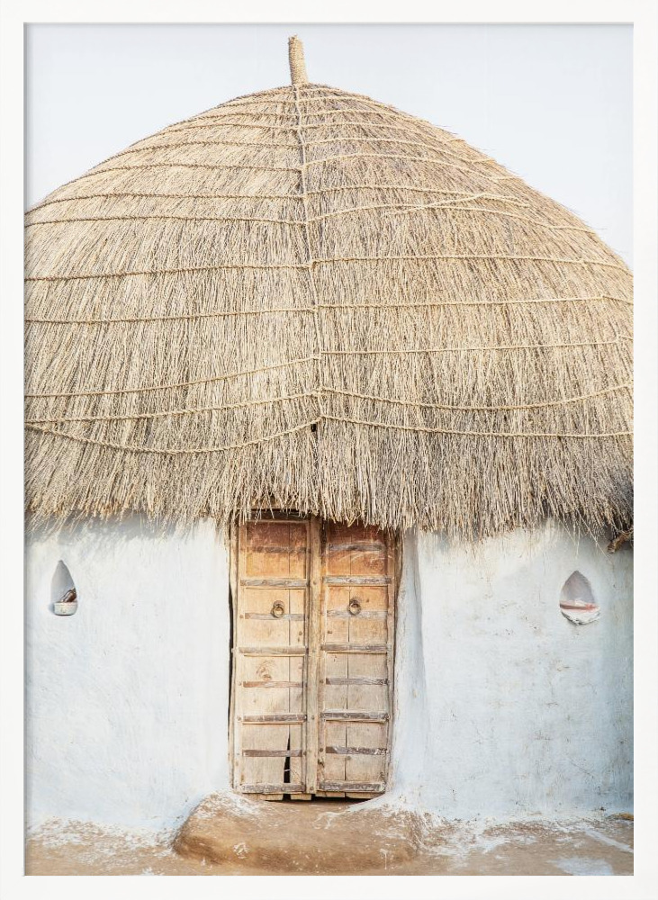 Poster - Desert Hut white wood poster frame
