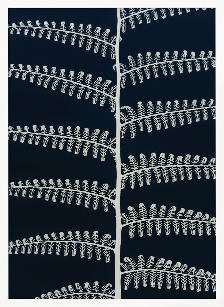 Poster - Fern white wood poster frame