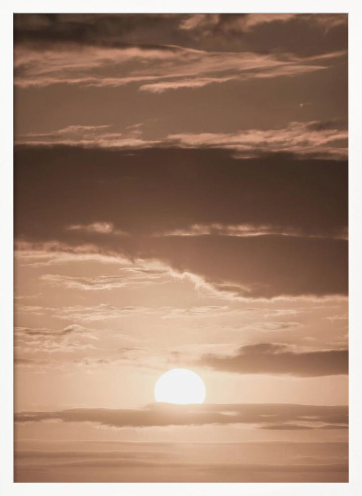 Poster - Liquid Sunshine white wood poster frame