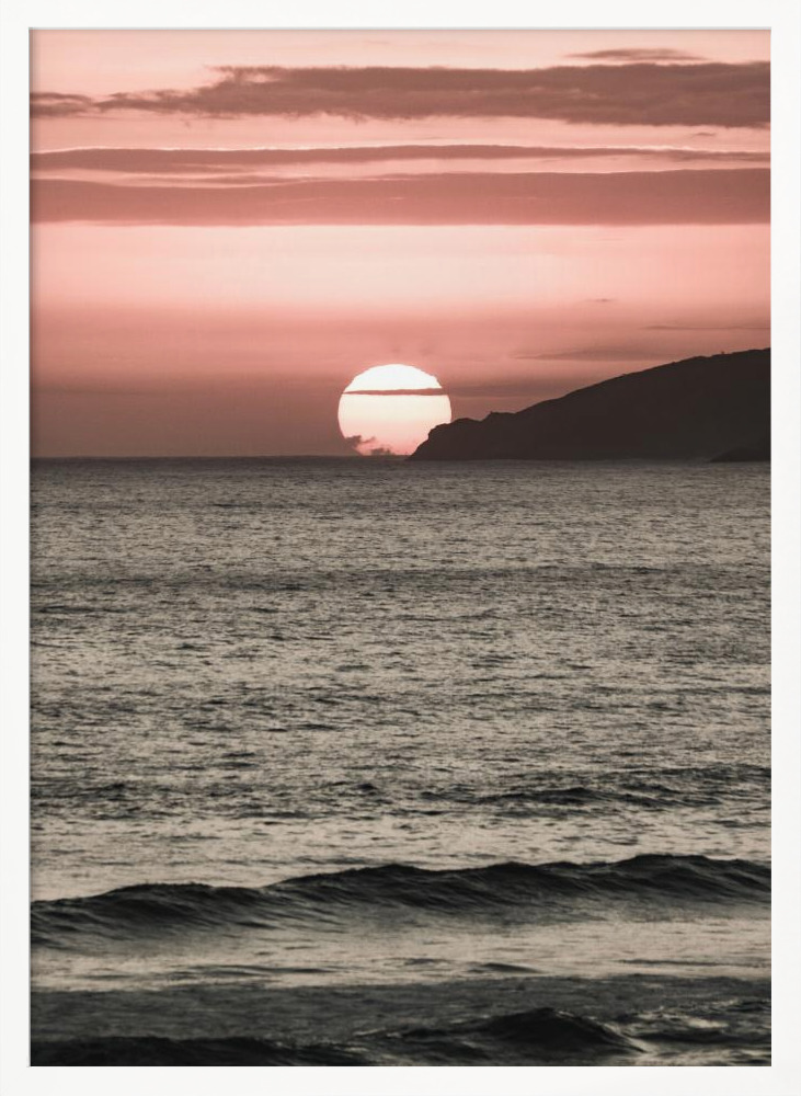 Poster - Melting Skies white wood poster frame