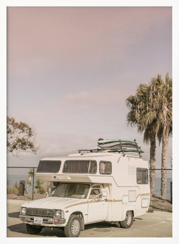 Poster - Surf Wagon white wood poster frame