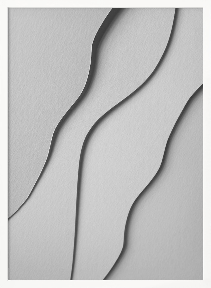 Poster - Paper Studies 28 white wood poster frame
