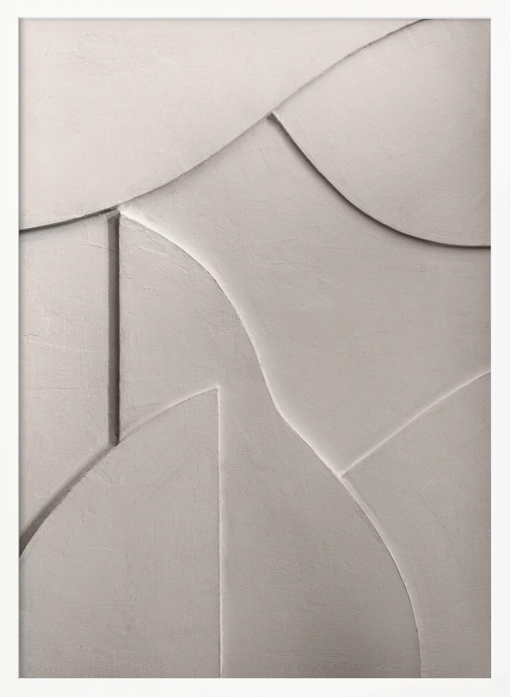 Poster - Shadow Play 3 white wood poster frame