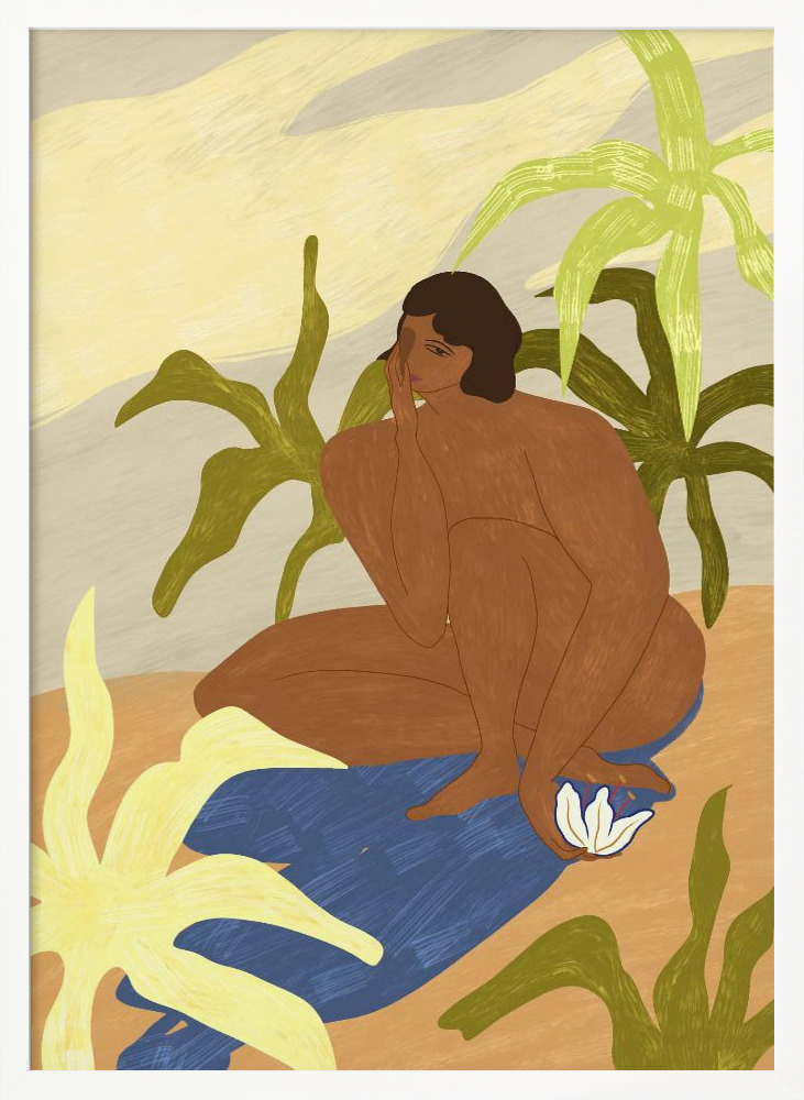 Poster - Aunaturel posterrahmen aus weißem Holz