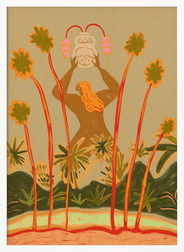 Poster - Beyond The Trees posterrahmen aus weißem Holz