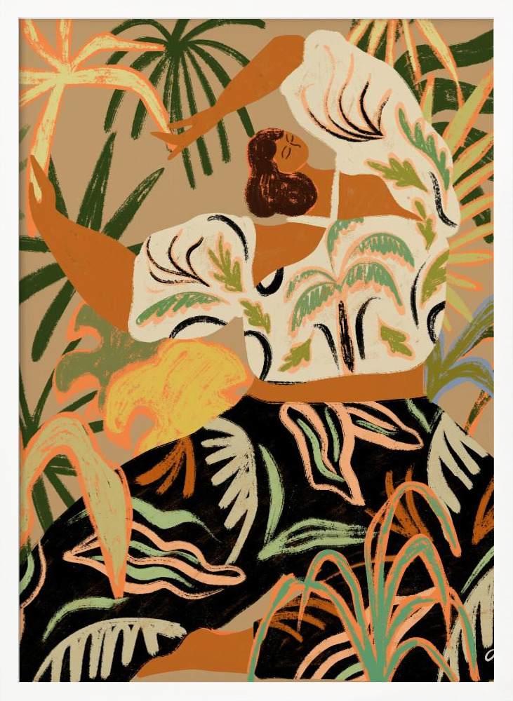 Póster - Nature Embrace white wood poster frame