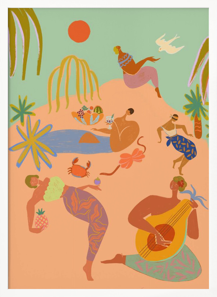 Poster - Vacation white wood poster frame