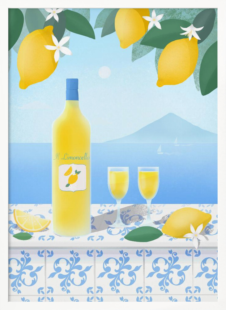 Poster - Limoncello white wood poster frame