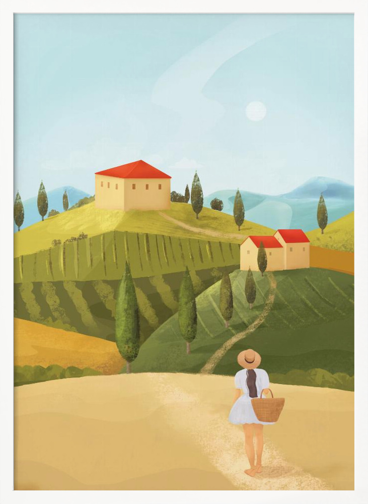 Plakat - Tuscany white wood poster frame