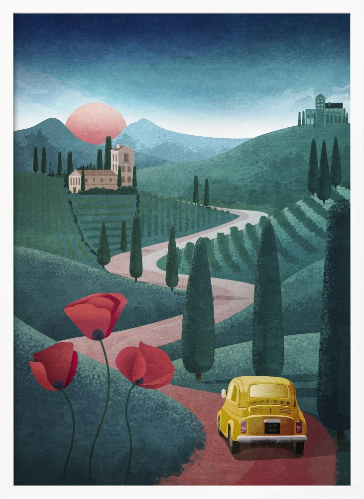 Poster - Tuscany white wood poster frame