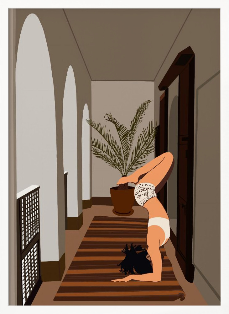 Póster - Balance in Motion marco de póster de madera blanca