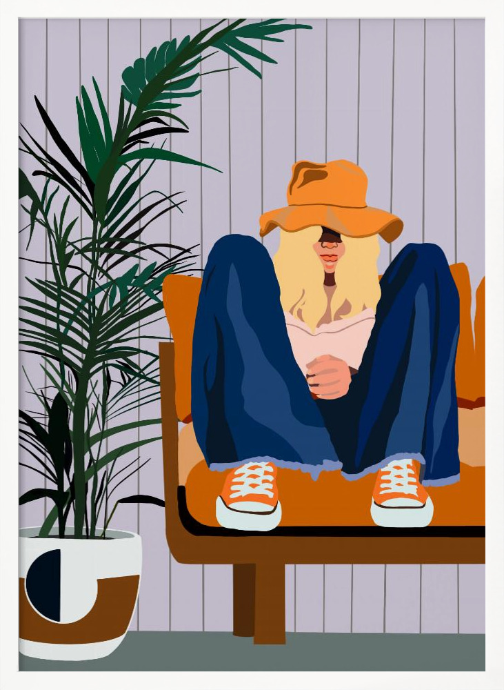 Poster - Retro Lounge Vibes posterframe wit hout