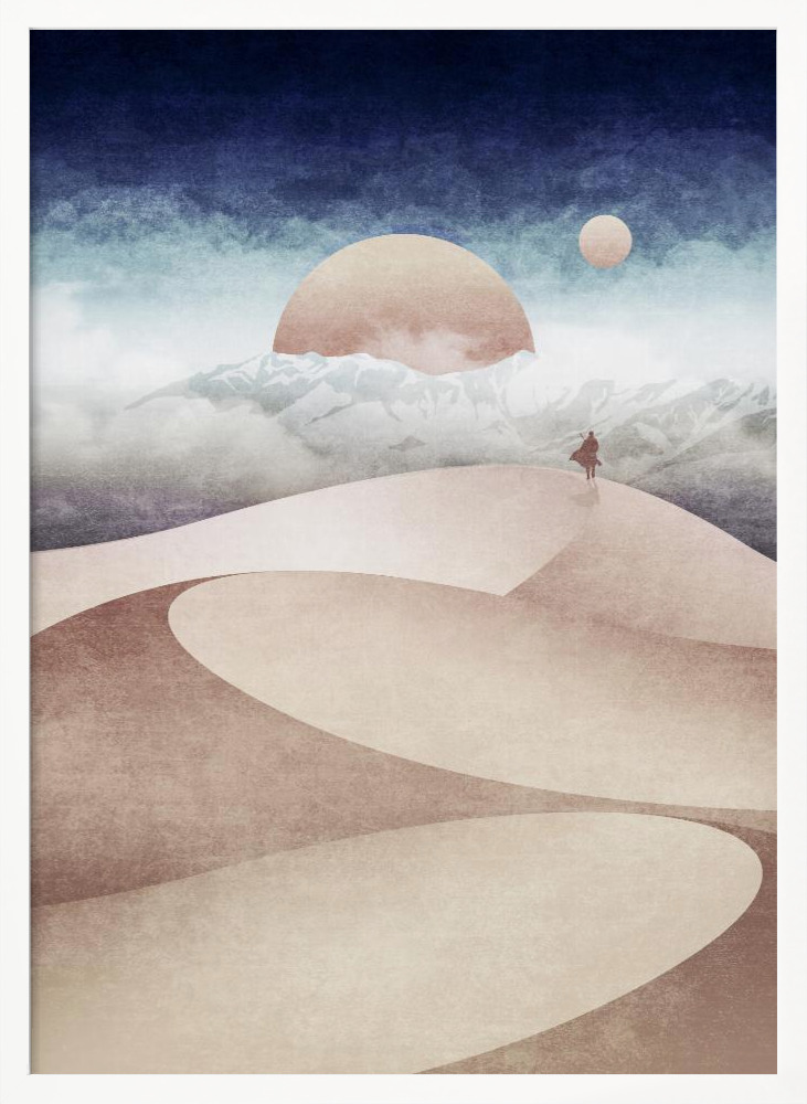 Póster - Desert Dreamscape marco de póster de madera blanca