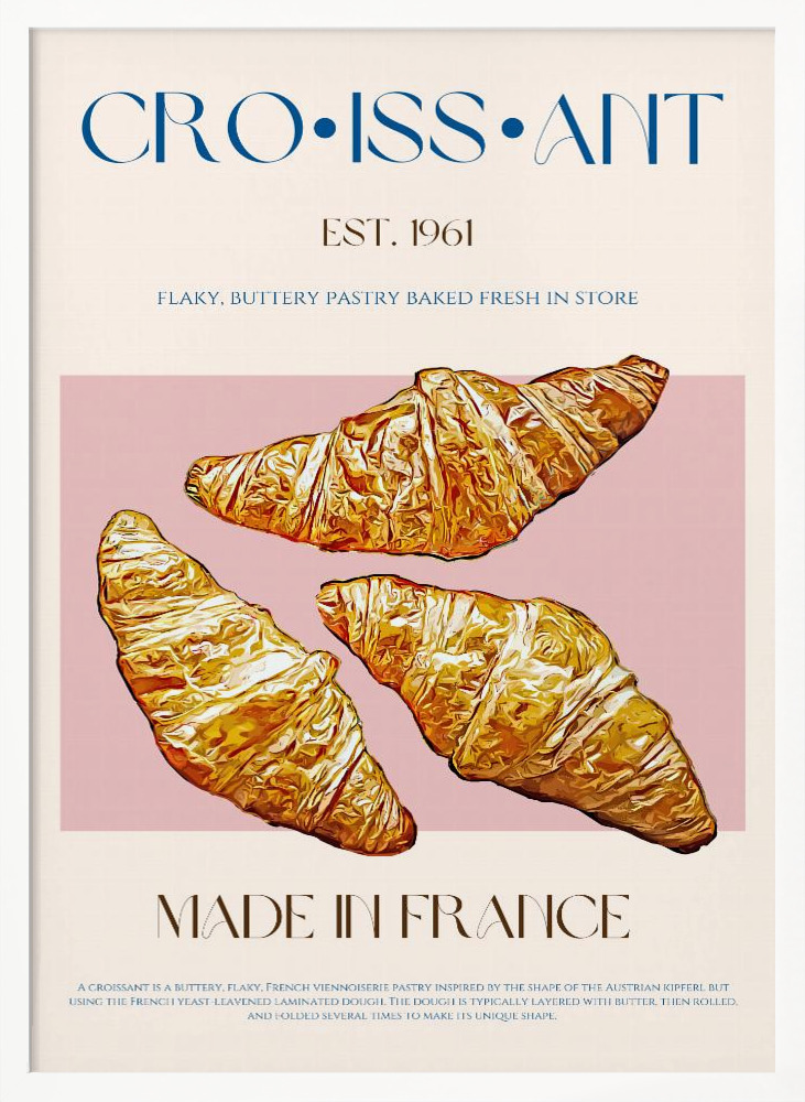 Poster - Croissant Print posterframe wit hout