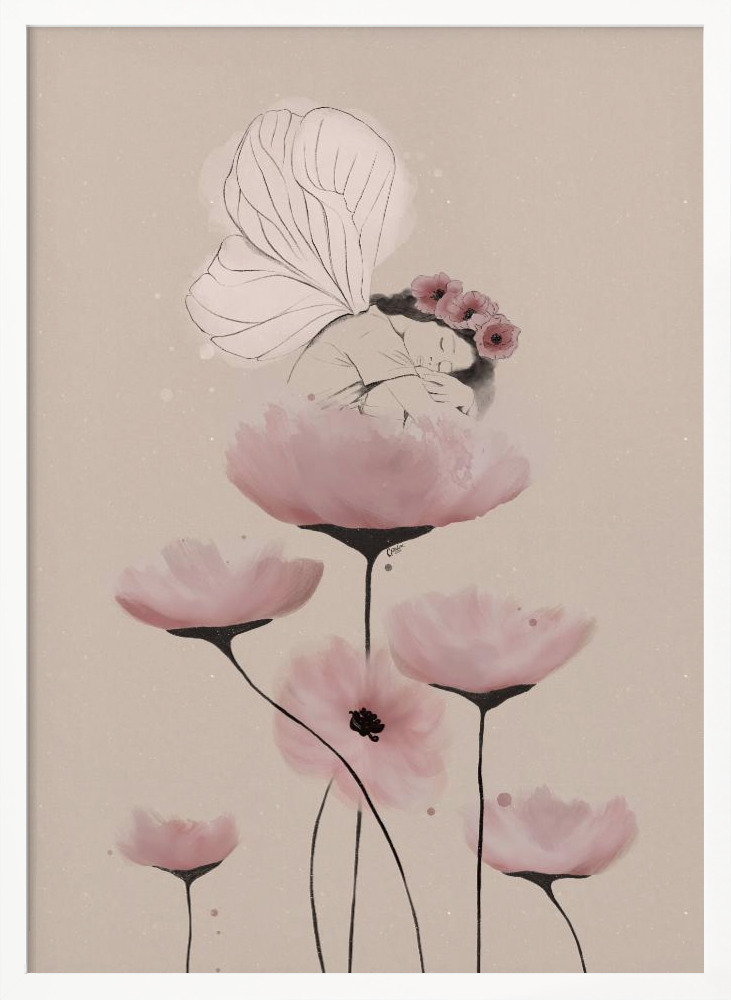 Poster - VALENTINA white wood poster frame
