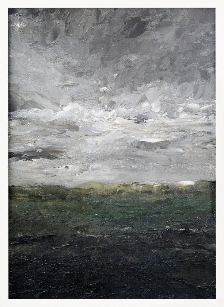 Poster - Landscape Study the Heath 1905 white wood poster frame
