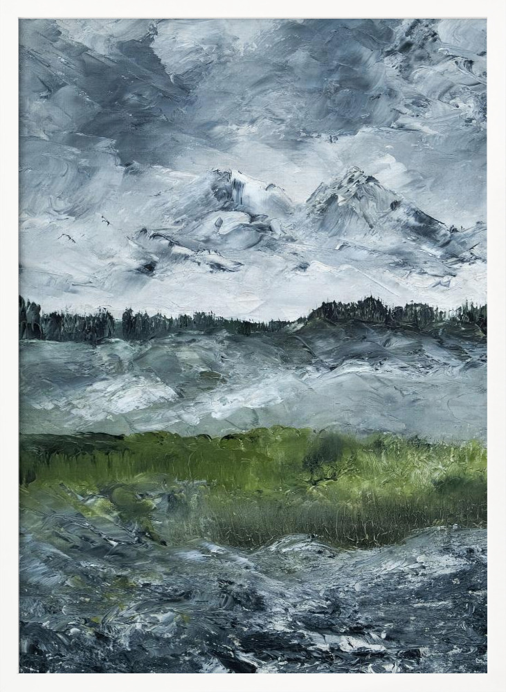 Poster - Landscape Study 1905 white wood poster frame