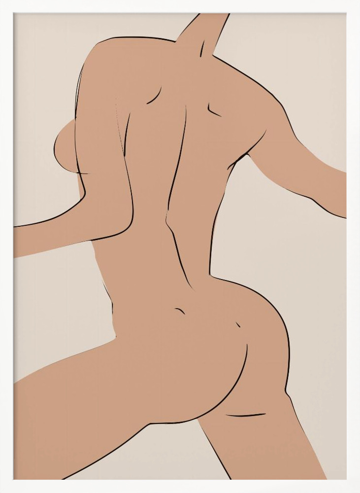 Poster - Dancing Nude posterframe wit hout