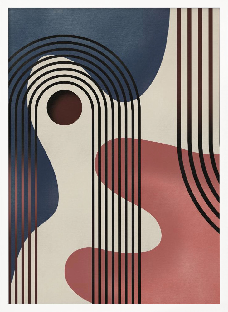 Poster - Mid Century Abstract Painting posterframe wit hout
