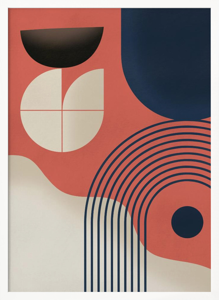 Poster - Mid Century Painting posterframe wit hout