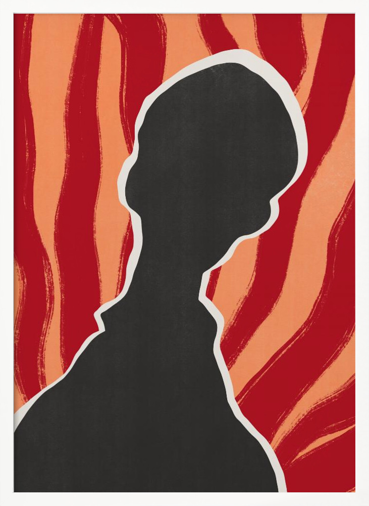 Poster - Anonymous Portrait In Heat white wood poster frame