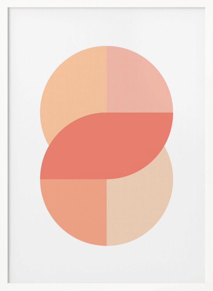 Poster - Peach 41 posterrahmen aus weißem Holz