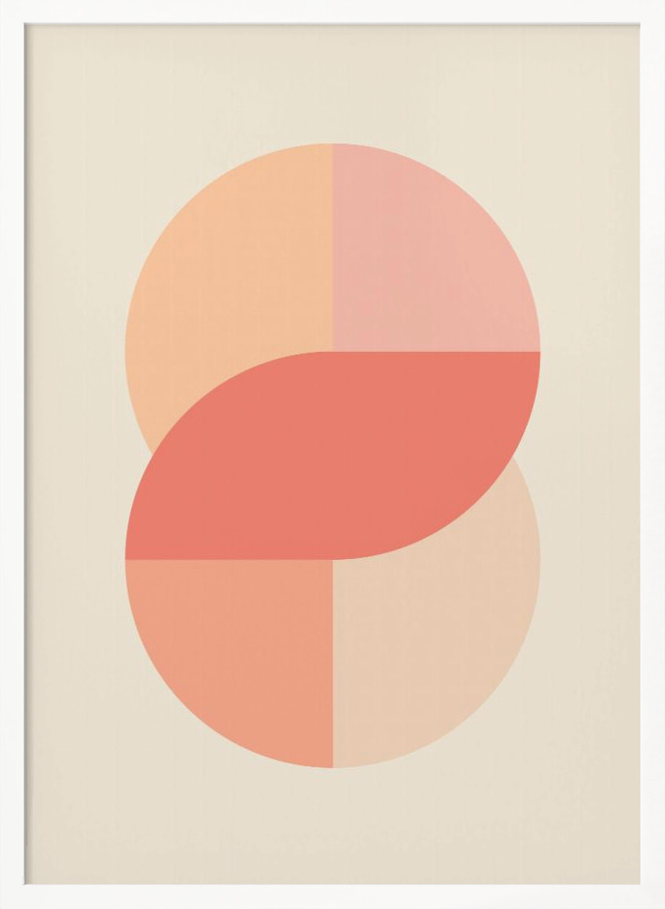Plakat - Peach 42 ramka na plakat z białego drewna