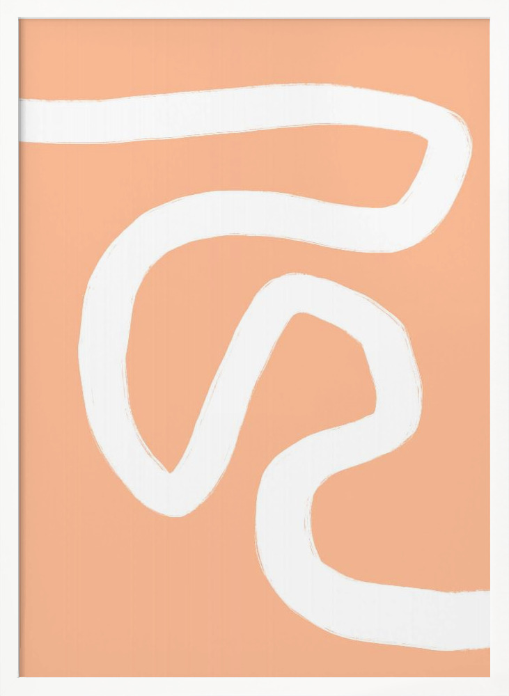 Poster - Minimal Shape No 20 white wood poster frame