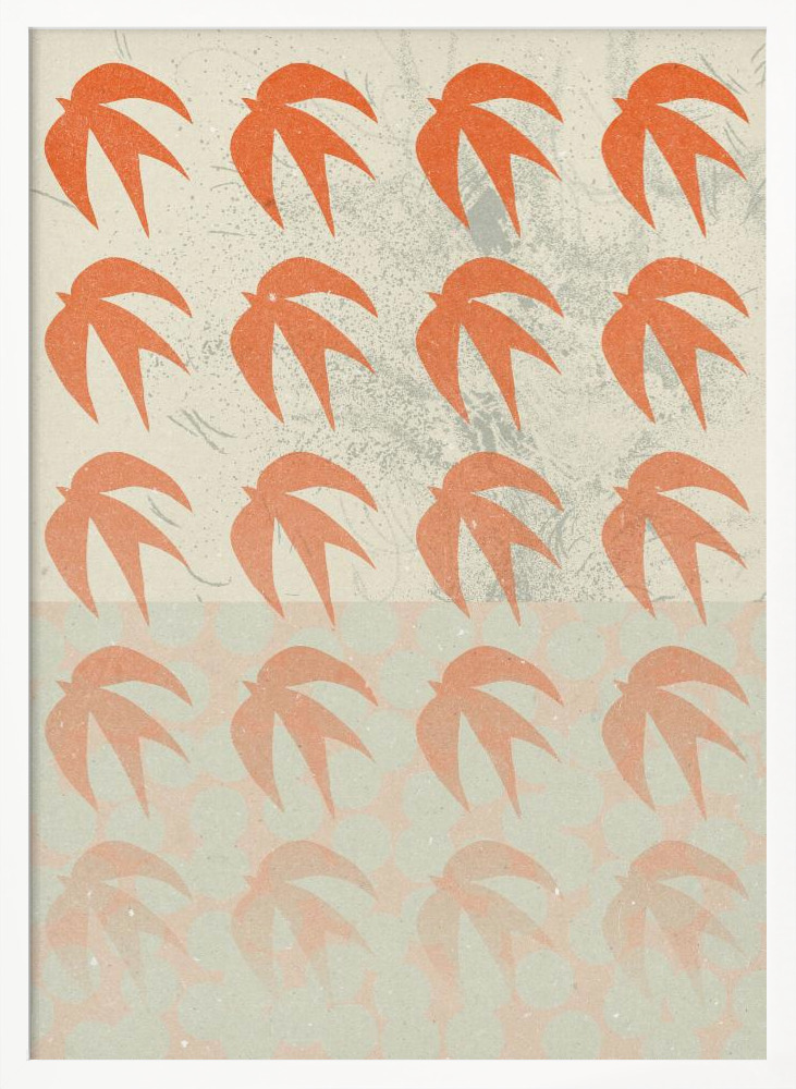 Poster - Abstract Composition 1 white wood poster frame