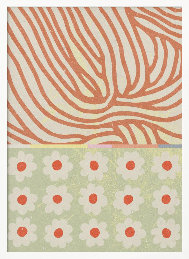 Poster - Flowers Composition 2 white wood poster frame
