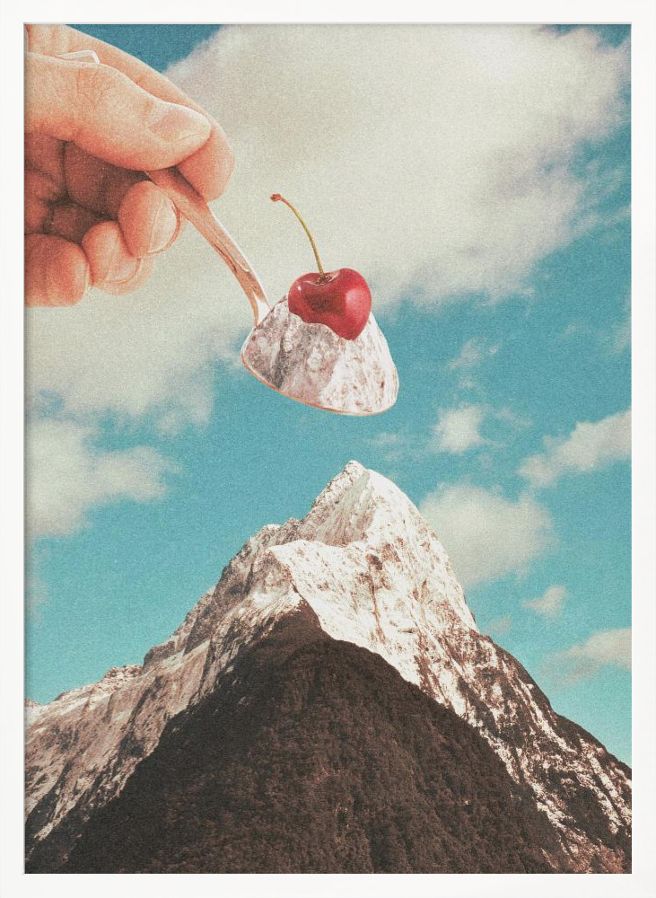 Poster - Ice Cream Sundae Summit white wood poster frame