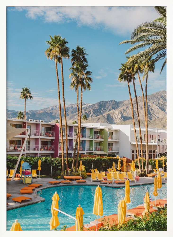 Poster - Palm Springs Saguaro white wood poster frame