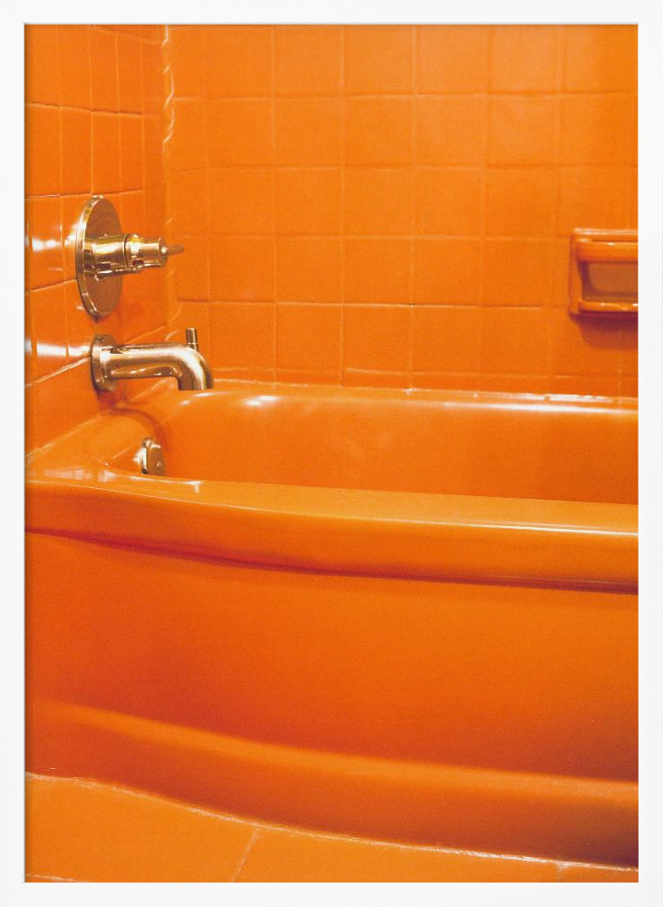 Poster - Orange Tub white wood poster frame