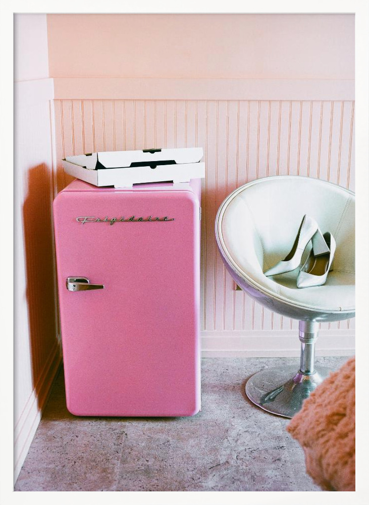 Poster - Pink Motel posterframe wit hout