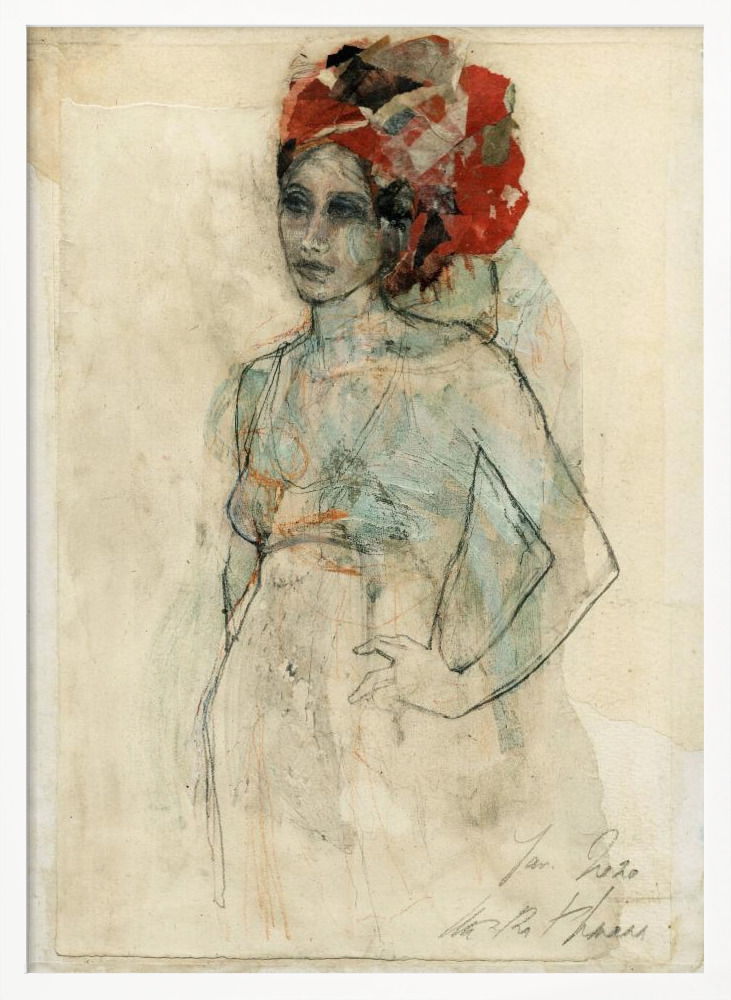 Affiche - Hommage à Ingres XVI cadre de poster en bois blanc