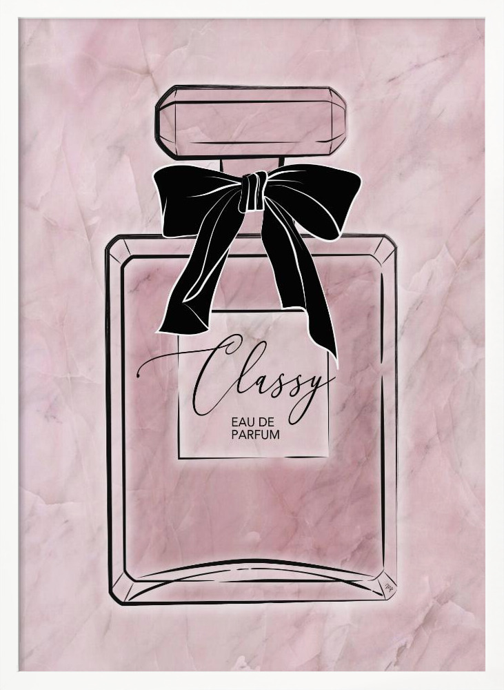 Poster - Pink Classy Perfume posterframe wit hout