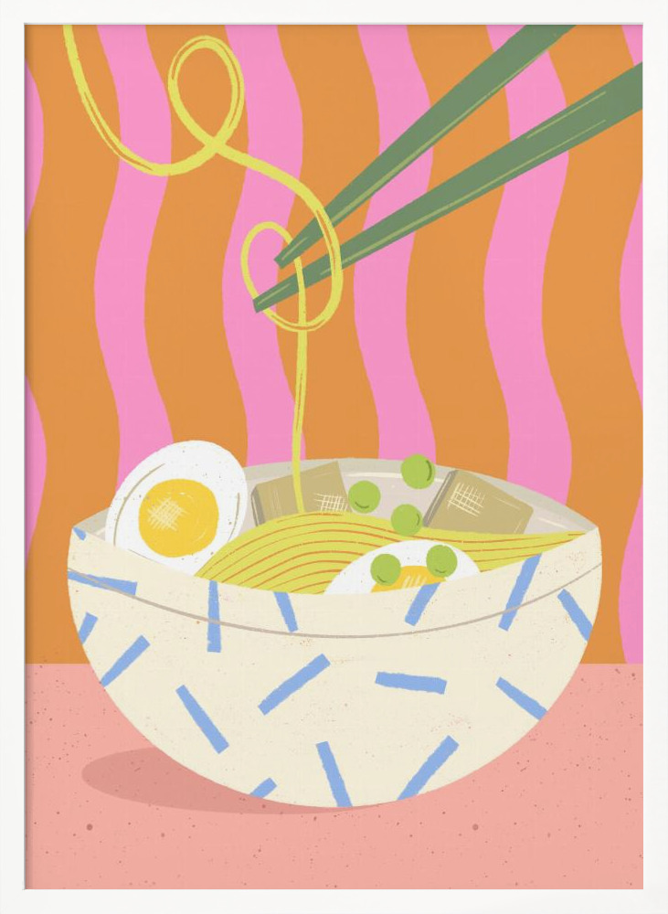 Poster - Ramen white wood poster frame