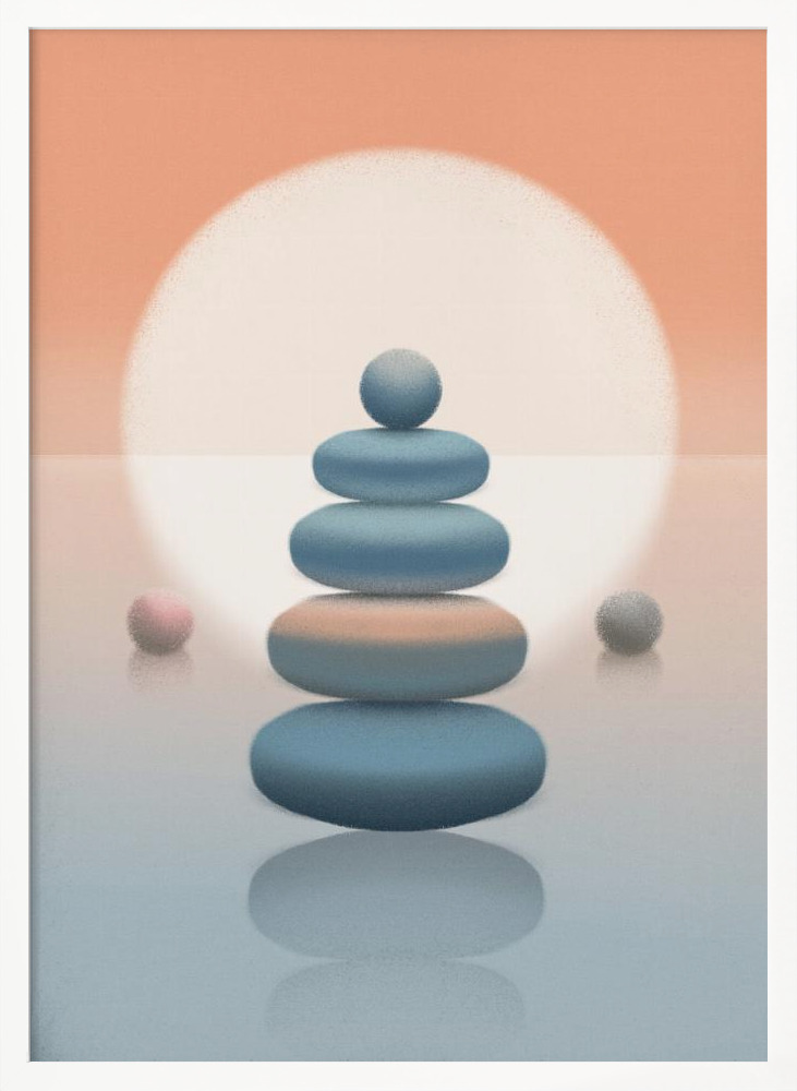 Póster - Balance white wood poster frame