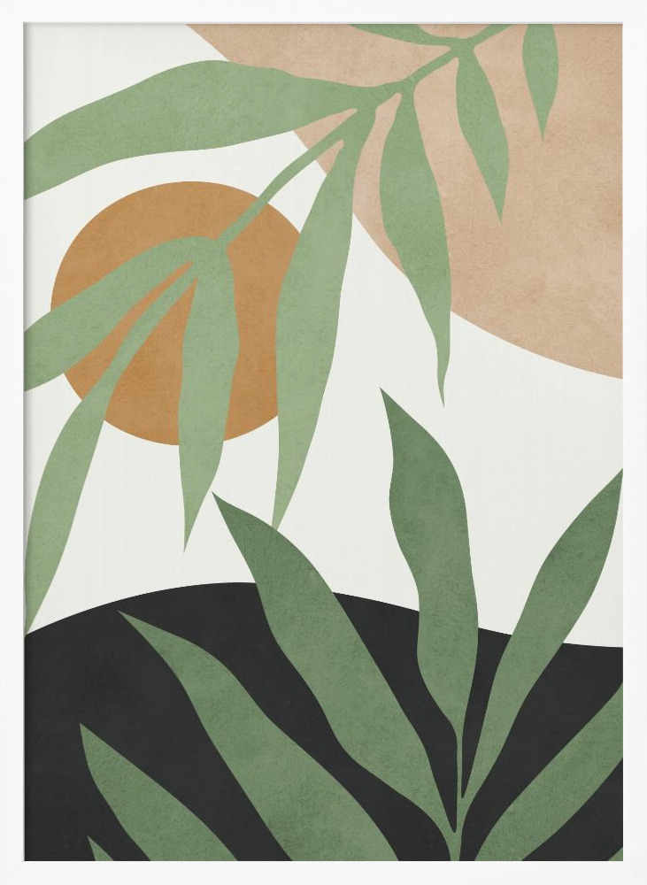 Poster - Floral and tropical 4 posterframe wit hout