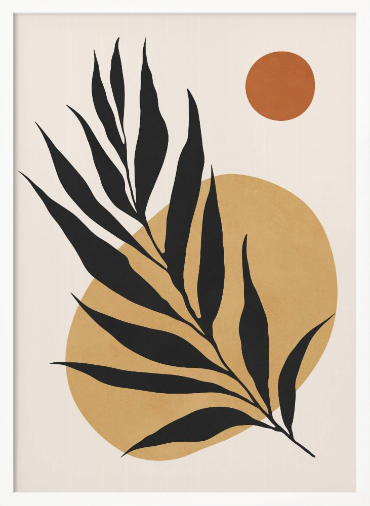 Poster - Watercolor Floral 8 white wood poster frame