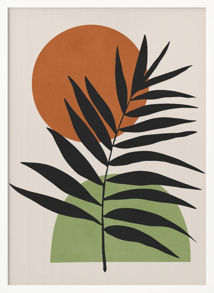 Poster - Watercolor Floral 6 white wood poster frame