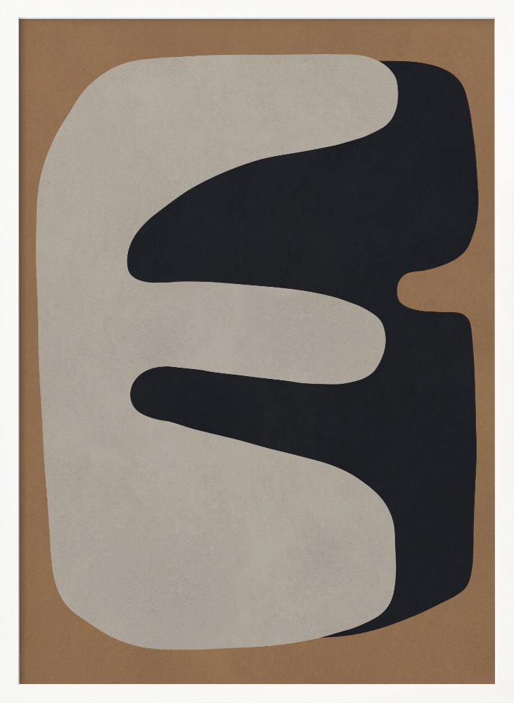 Poster - Brown and black art 3 posterframe wit hout