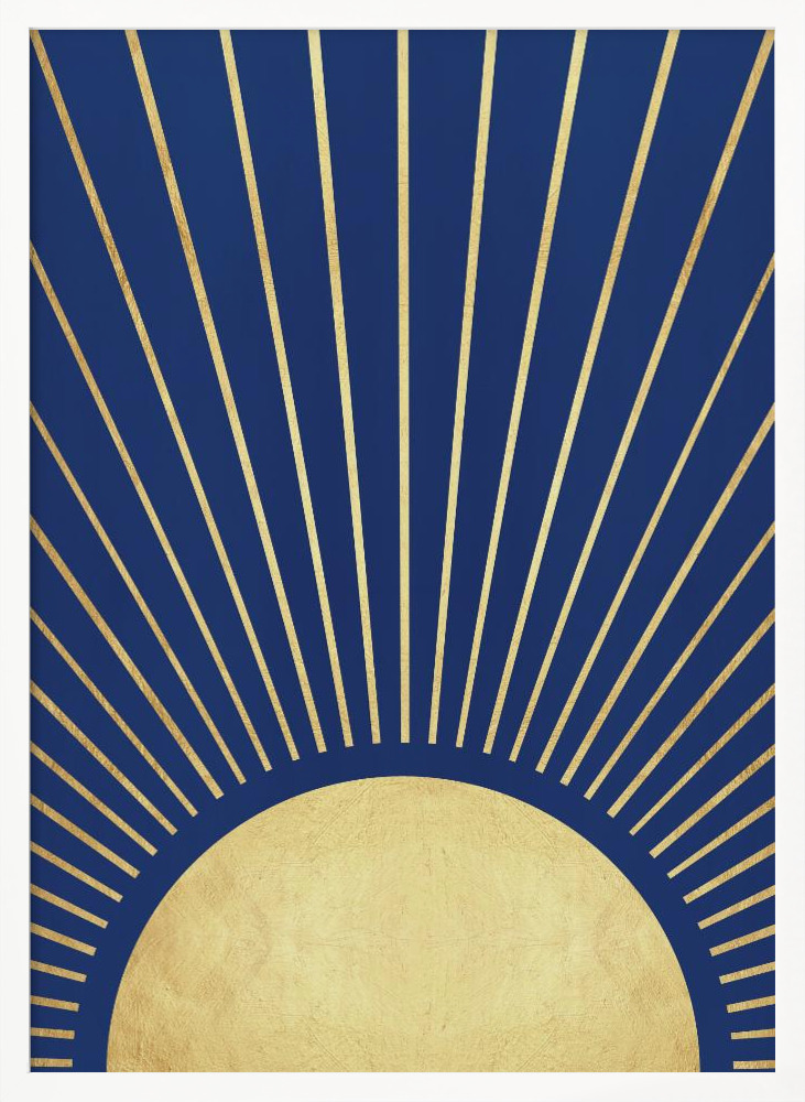Affiche - Sun rays 1 cadre de poster en bois blanc