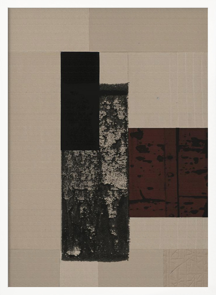 Poster - - Paper Cut No.5 white wood poster frame