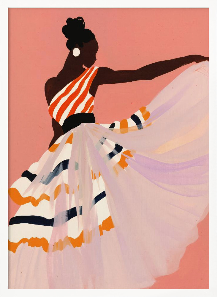 Poster - Dancingamitano1 white wood poster frame