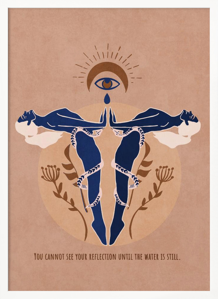 Poster - Ethereal Reflection posterframe wit hout