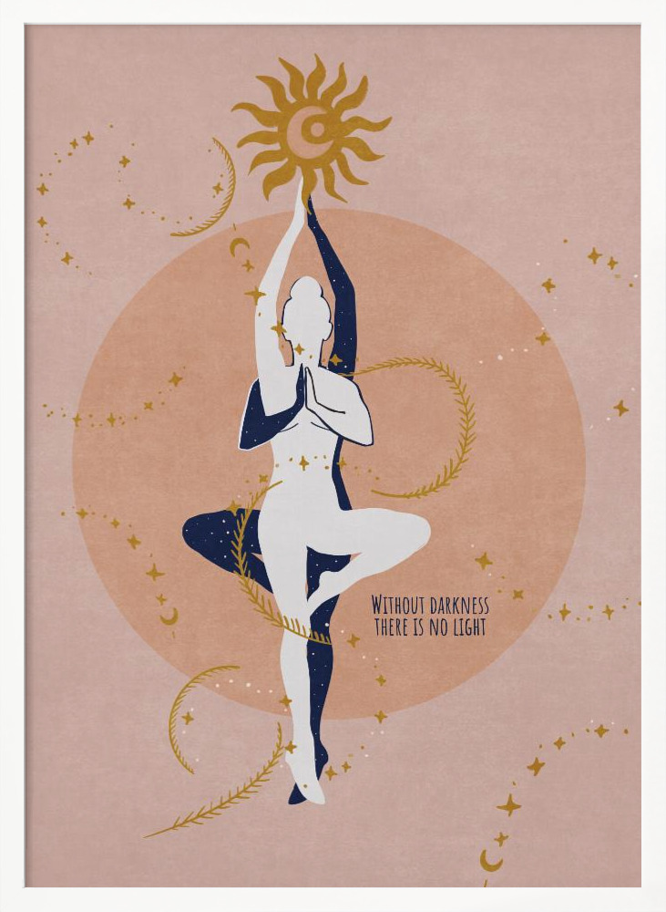 Poster - Yin Yang Balance posterframe wit hout