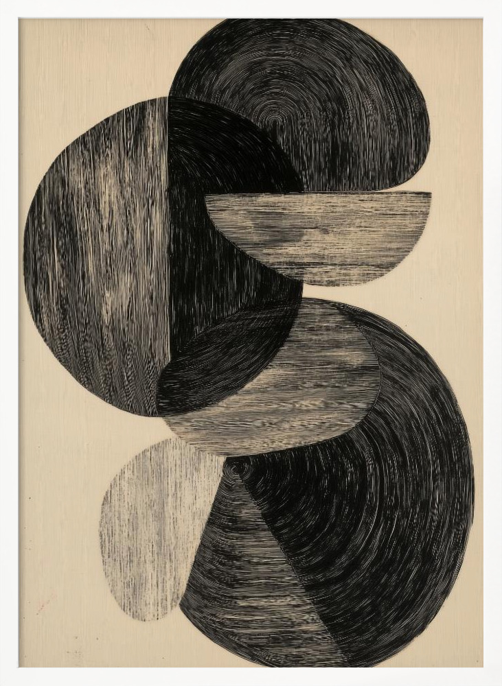 Poster - Black Freeform white wood poster frame